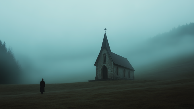 A chapel in the fog