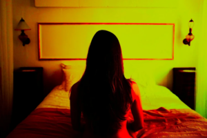 girl at headboard